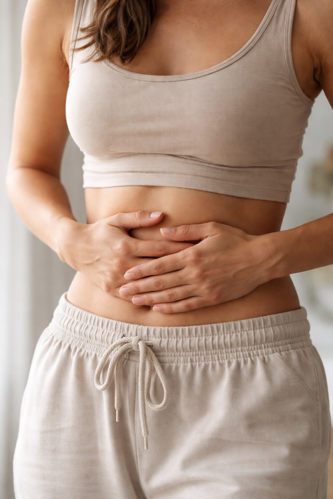 Woman with digestive issues