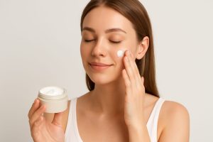 ChatGPT Image woman applying moisturiser
